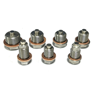 Bouchon de vidange magnétique M14x1.5 en acier inoxydable pour carter d'huile moteur avec joint de compression en cuivre – Boulons de vidange de remplacement - Product Image 4