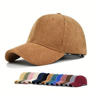 Gorra de Béisbol de 6 Paneles para Hombre y Mujer, Estructurada, Lisa, de Algodón y Pana, Estilo Dad Hat, Regalo Promocional - Product Image 1