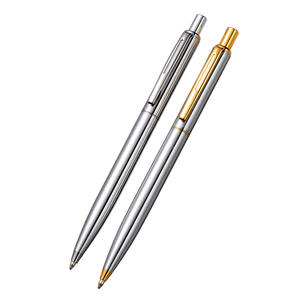 Nouveaux stylos à bille métalliques fins torsadés, personnalisables avec logo et couleurs, encre noire/bleue, pointe 1,0 mm, idéaux pour cadeaux d'hôtel et de mariage - Product Image 5