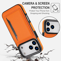 Étui portefeuille en cuir PU de qualité supérieure OEM pour iPhone avec porte-cartes, support magnétique et protection antichoc pour iPhone 18 Pro 17 16 15 14