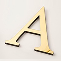 Autocollant Mural 3D en Acrylique, Lettres Majuscules et Minuscules, Autocollant Miroir pour Décoration d'Intérieur