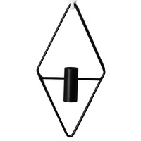 Vase à fleurs en fer forgé de forme diamant, style minimaliste moderne, fabrication chinoise, décoration créative pour la maison, idéal pour les murs de salon et de chambre.