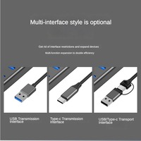 Hub USB-C 4 en 1, divisor tipo C, adaptador USB 3.0 de 5 Gbps, extensor USB 3.0 de aluminio para computadora portátil, PC, teléfono, tableta