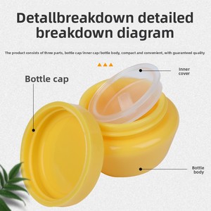 Pot cosmétique en plastique en forme de <span class=keywords><strong>champignon</strong></span> de 5, 10, 20, 30g avec <span class=keywords><strong>guide</strong></span> pour couvercle intérieur, flacon de voyage rechargeable - Product Image 2