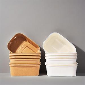 Boîte de restauration rapide jetable de qualité alimentaire 500cc 16oz de haute qualité emballage de saladier en papier kraft - Product Image 6