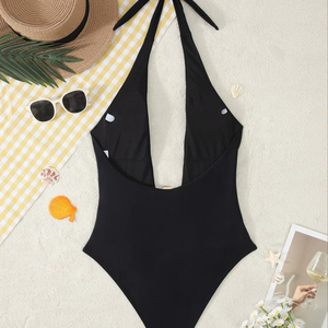Nouveau bikini transfrontalier sexy à bretelles, motif imprimé/lettres, pour des vacances d'été aux ambiances côtières - Product Image 5