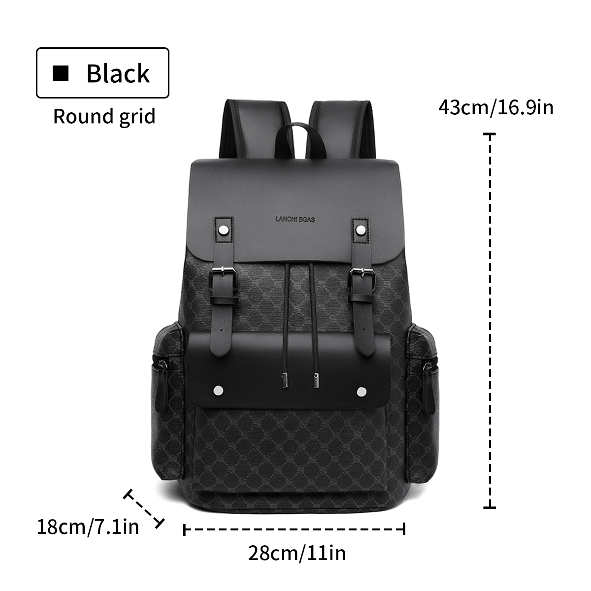 Round grid black