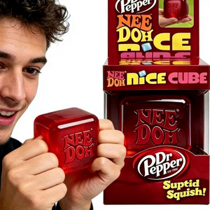 NeeDoh Red Nice Cube – Jouets sensoriels anti-stress en forme de cube, boule à presser pour soulager le stress, jouets sensoriels à presser, jouets sensoriels Fidget - Product Image 2