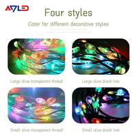 Guirlandes lumineuses LED de Noël pour extérieur, décoratives, RGBIC, adressables, intelligentes, avec fil de cuivre, IP65, DC5V, dimmables, 5M-10M