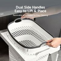 Panier à linge coulissant SH-ABC pour armoire, bac de rangement intégré pour vêtements sales, autres accessoires de mobilier