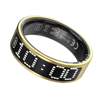 Anillo Inteligente con Pantalla Táctil, Visualización de Hora, Contador de Pasos, Múltiples Modos de Entrenamiento, Monitoreo de Oxígeno en Sangre y Salud