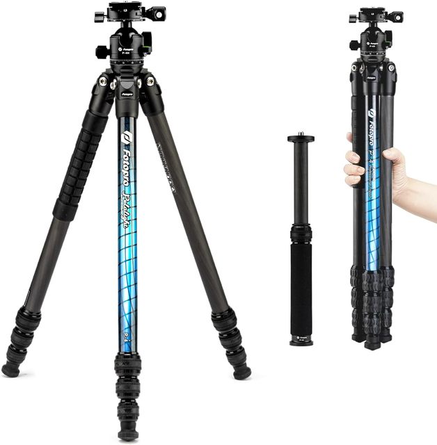 Ultra Stable Lightweight Professional Travel Tripod With 360 Ball Head and Arca Swiss QR Plate for Camera Carbon Fiber Tripod
