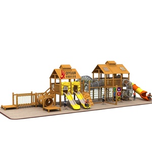 Structures de jeux extérieures pour enfants, toboggan en plastique et en bois de haute qualité, installations de divertissement non motorisées pour sites touristiques et attractions - Product Image 1