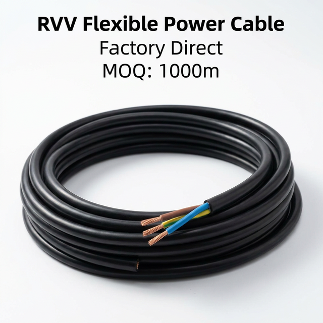 NH-RVV Fire Resistant Cable Flexible Multi-core Copper Power Wire PVC Sheathed Electrical Cord for Building