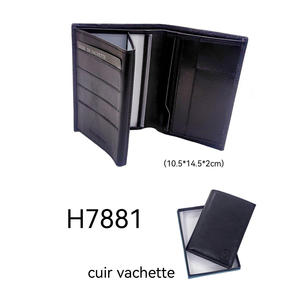 Porte-monnaie H7881 Genuine Leather Premium Leather <b>Billfold</b> <b>Wallet</b> For Business And Daily Essentials Organization - Product Image 6