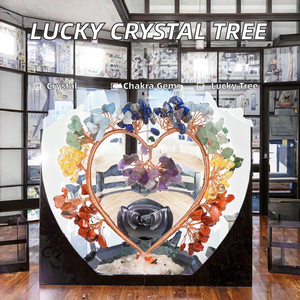 New Arrived High Quality Fashion Natural Crystal7 Chakra Stone-Amethyst Love <b>Tree</b> Feng Shui Lucky <b>Tree</b> Carved Engraved for Home - Product Image 4