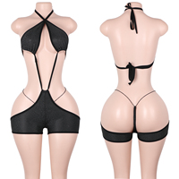 Vêtements de danse exotique directement de l'usine : Combinaisons à lanières, ensembles de lingerie string pour adultes, tenues de danseuse métalliques