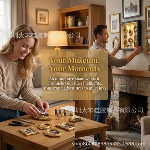 DIY Mini Museum Silhouette Box <b>Gold</b> Wood <b>Frame</b> Vintage Handmade Photo Display Shadow Box - Product Image 2