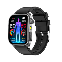 Reloj Inteligente E810 para la Salud de Personas Mayores, Pantalla AMOLED Cuadrada de 1.95 Pulgadas, Llamadas Bluetooth, Monitor de Salud, Asistente de Voz con IA, Android, Fitness, Silicona