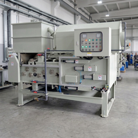 Mesin Pengolahan Limbah Industri FRP Dewatering Machine Tangki MBR Belt Press Filter Filtrasi 500L/Jam 380V/220V 1 Tahun