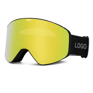 Lunettes de ski OEM logo personnalisé vente en gros protection anti-buée magnétique lentille amovible lunettes de snowboard lunettes de neige pour hommes femmes