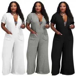 Günstige Plus Size Body suits Damen Wide Leg Jumps uit Einteilige Jumps uits für Frauen Sommerkleid ung Plus Size Body suits 5xl