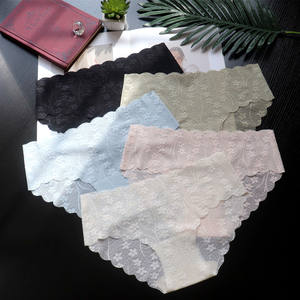 Braguitas de Encaje Estilo Francés Romántico, Onduladas, Sexys, Sin Costuras, Cómodas, Transpirables y de Cintura Baja para Mujer - Product Image 1