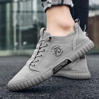BAEWOON D162 Chaussures de sport décontractées respirantes et tendance pour homme, style Old Beijing, en toile de soie glacée, pour la course et la conduite