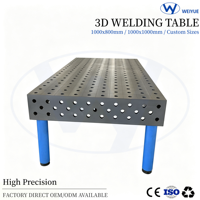 Banc de travail de soudage 3D modulaire D16 D28 nitruré haute précision CE