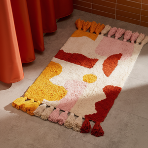 Alfombra de Baño de Algodón Afelpado de Secado Rápido, Absorbente, Forma Ovalada, Grosor Medio, Lavable, para Uso Doméstico y Hotelero - Product Image 1
