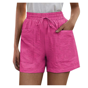 Short taille élastique respirant confortable pour femmes à porter quotidiennement avec cordon de serrage pour l'été nouveau décontracté confortable - Product Image 1