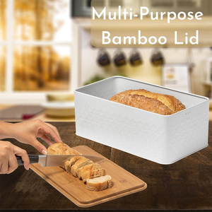 Hộp Bánh Mì Trắng Để Bàn Nhà Bếp Hộp Đựng Thớt Tre Hộp Đựng Bánh Mì Tre - Product Image 5