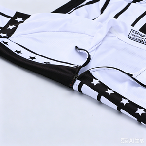 Combinaison de cyclisme imprimée douce pour la peau, unisexe, en jersey extensible, avec short anti-frottement à coussinets en gel, pour le vélo et les trajets quotidiens - Product Image 3