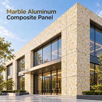 Panneau composite aluminium-marbre 3mm 4mm 1220x2440mm veiné prononcé revêtu PE pour décoration murale de salle de bain