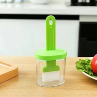 Bouteille à huile ménagère avec pinceau, petite potte à huile de cuisine, résistante aux hautes températures, pour la cuisson et le barbecue, en plastique PP monobloc