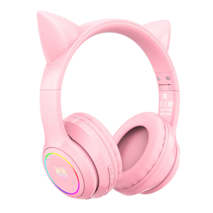 Factory <span class=keywords><strong>ONIKUMA</strong></span> <span class=keywords><strong>B90</strong></span> RGB Auriculares para niños BT Auriculares plegables con orejas de gato desmontables - Product Image 1