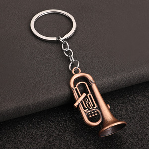 Mini Instruments <span class=keywords><strong>de</strong></span> musique porte-clés jouets mignons Saxe métal porte-clés musique <span class=keywords><strong>clarinette</strong></span> Saxophone corne cadeau voiture porte-clés bijoux cadeau - Product Image 2