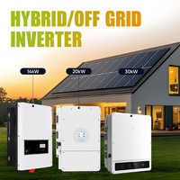 Système solaire hybride complet de 10 kW, kit d'installation de système solaire de 20 kW, 25 kW, 30 kW pour grande maison