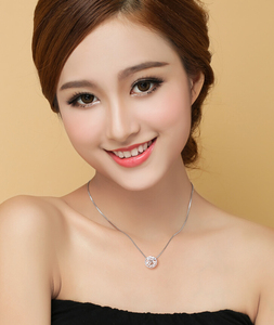 Collier en argent sterling 925 avec pendentif Viball, bijoux coréens brillants 2021 pour femmes - Product Image 4