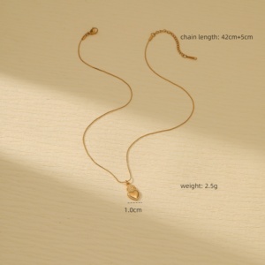 Collana pendente cuore amore semplice classico impermeabile placcato oro gioielli di moda per le donne - Product Image 6