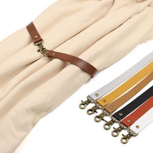 Vintage Style <b>Curtain</b> Tieback Faux Leather Decorative <b>Curtain</b> Tie <b>with</b> Metal <b>Hook</b> Faux Leather <b>Curtain</b> Holder Home Accessories - Product Image 2