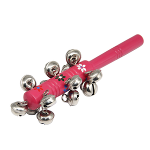 Varita de Madera con Campanas para Niños, Decoración Floral, Campanas Plateadas para Entrenamiento de Ritmo Musical Folclórico - Product Image 2