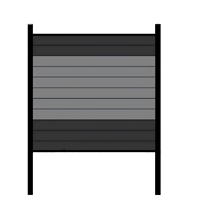 Panneaux de clôture composites en bois-plastique, clôture décorative pour jardin, mur de jardin, clôture d'intimité