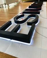 Enseigne Lumineuse LED 3D en Métal Koncept OEM, Lettres Rétroéclairées et Personnalisables