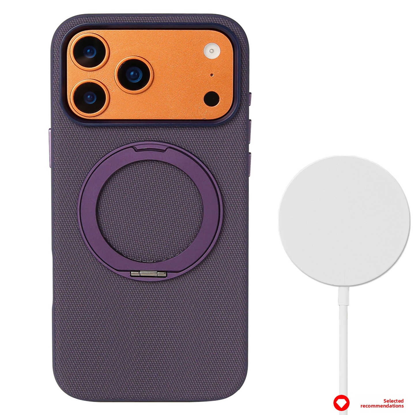 Animation de coque inférieure unique en cuir et tissu Purple-technology