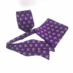 基尔领带批发高品质男士领带和口袋方形自领结套装