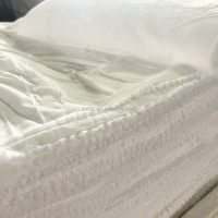 Tissu en microfibre 100% polyester, finition peau de pêche, blanc blanchi, brossé, pour sublimation d'impression, vente en gros
