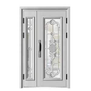 Porte Blindate in Acciaio Impermeabili di Alta Qualità con Vetro dalla Cina <span class=keywords><strong>a</strong></span> Prezzo d'Ingrosso <span class=keywords><strong>per</strong></span> <span class=keywords><strong>Esterni</strong></span> Uso Residenziale - Product Image 1