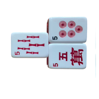 Jeu de Mahjong Américain en Acrylique Rouge Thème Gothique Sombre 160 Pièces Tuiles Joker Jeu de Société Vente en Gros