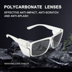새로운 스타일의 김서림 방지 안전 고글 ANSI Z87.1 인증 PC 프레임 및 눈 보호용 사이드 실드가 있는 폴리 카보네이트 렌즈 - Product Image 5